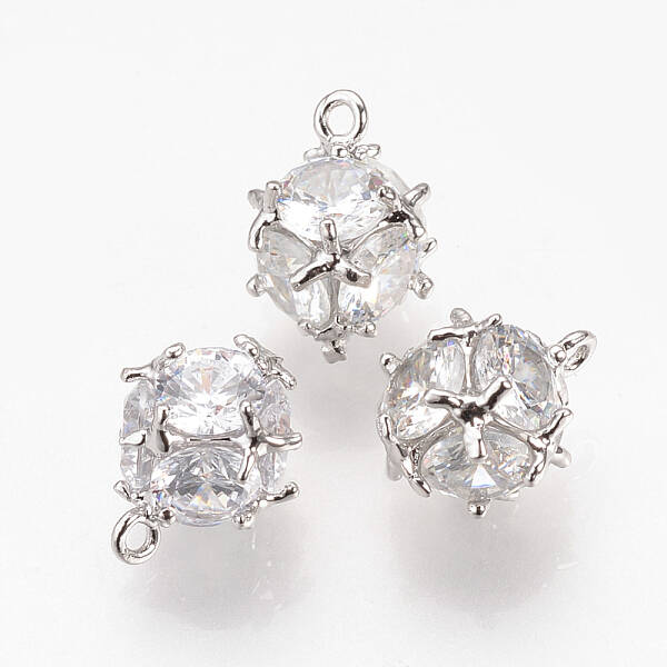 Brass Cubic Zirconia Charms