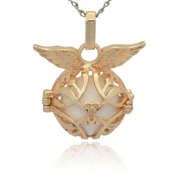 Golden Tone Brass Cage Pendants