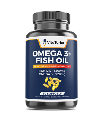 Omega 3 Fish Oil+  60 Capsules - 2653mg Per Serving