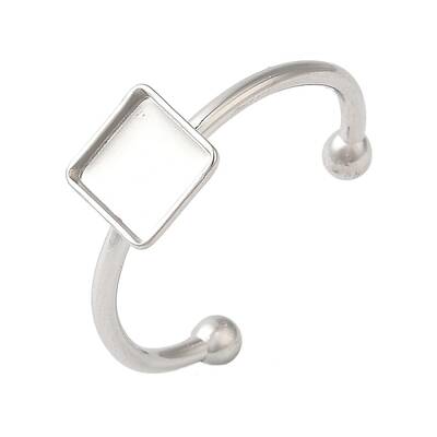 Non-Tarnish 304 Stainless Steel Open Cuff Ring Components