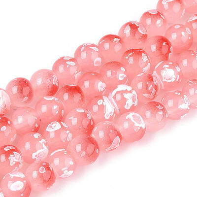 Baking Paint Glass Beads Strands