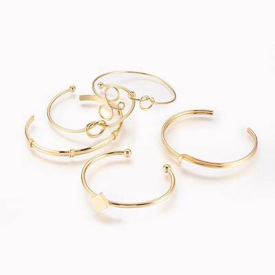 Mixed Brass Cuff Bangles