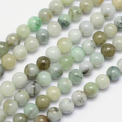 Natural Jadeite Round Bead Strands
