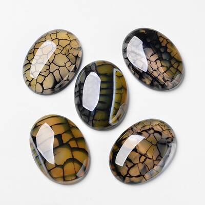 Natural Dragon Veins Agate Cabochons