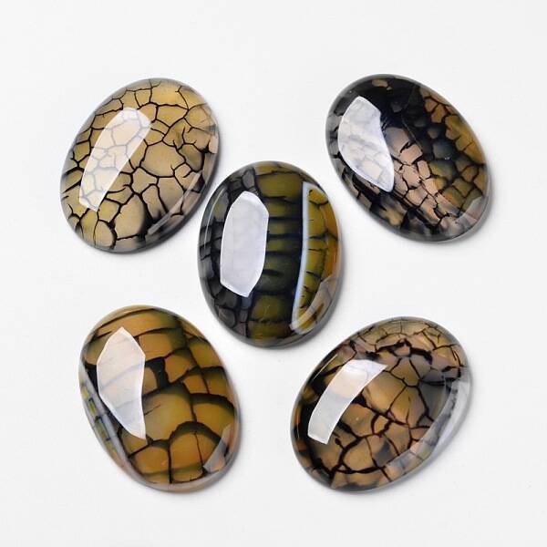 Natural Dragon Veins Agate Cabochons