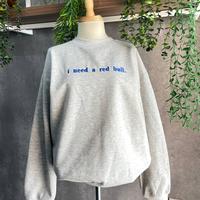 Embroidered i need a redbull Crewneck Sweatshirt, Tshirt, Red Bull Sweatshirt, Soda Lover Gift