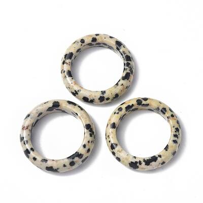 Natural Dalmatian Jasper Plain Band Ring