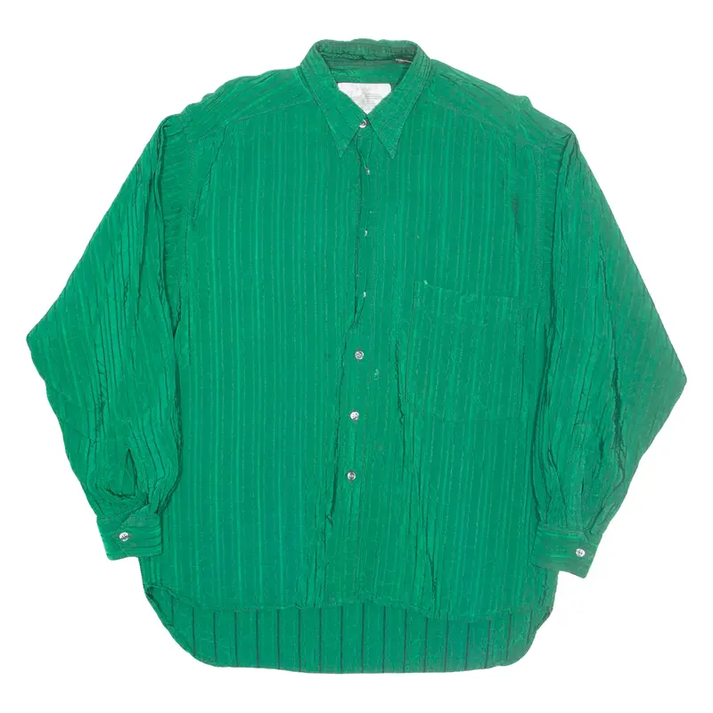 JEKYLL & HYDE Womens Plain Shirt Green Viscose Long Sleeve L