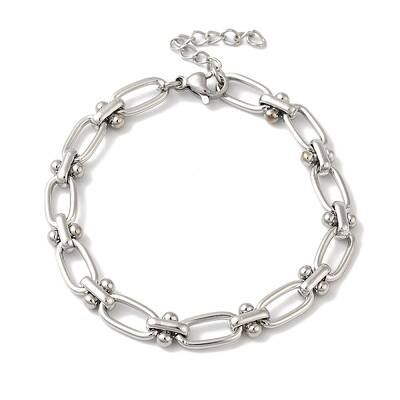 Non-Tarnish 304 Stainless Steel Oval Link Chain Bracelets for Women