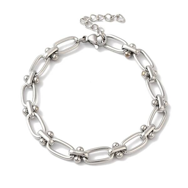 Non-Tarnish 304 Stainless Steel Oval Link Chain Bracelets for Women
