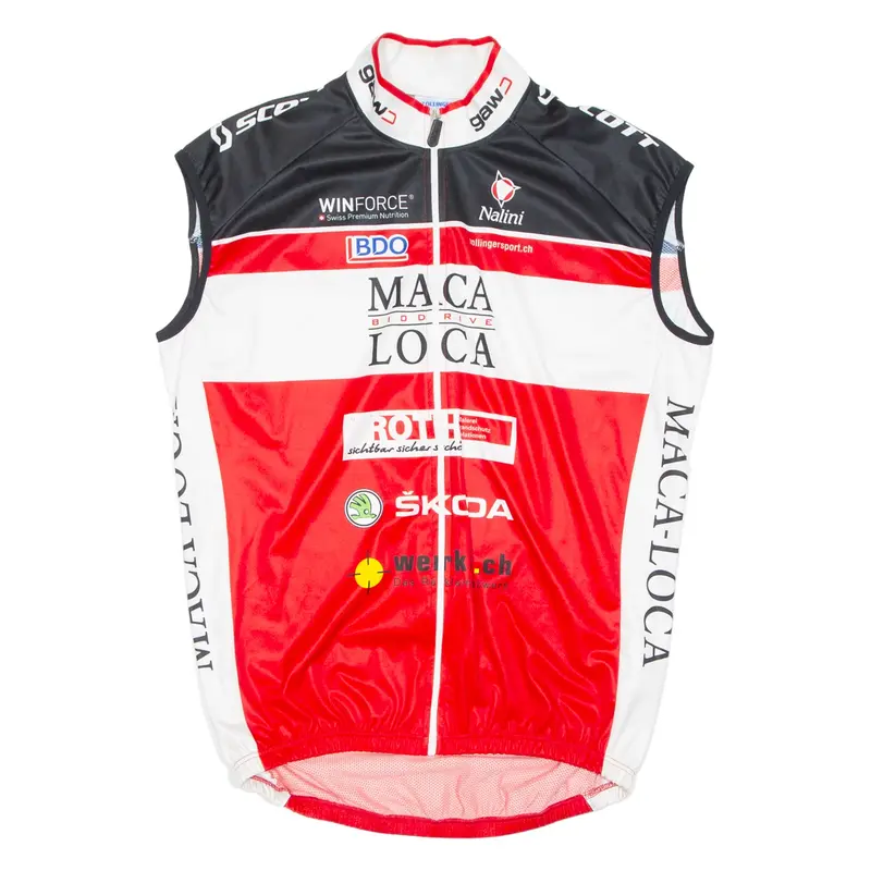 ZOLLINGER Cycling Mens Vest Red Sleeveless Full Zip 2XL