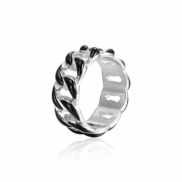 Stainless Steel Enamel Curb Chains Finger Rings