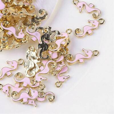 Sea Horse Alloy Enamel Pendants