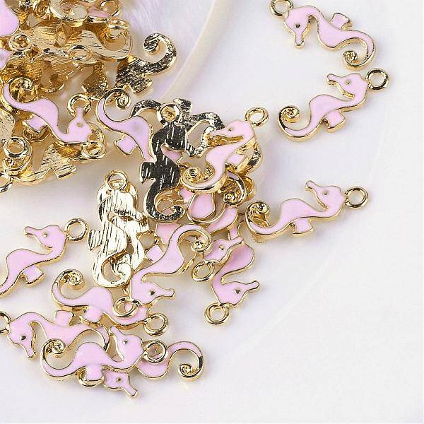 Sea Horse Alloy Enamel Pendants