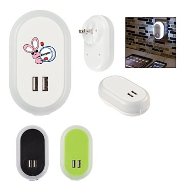 25 Custom UL Listed Nightlight A C Adapter With Dual USB Ports - ...