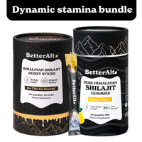 Dynamic Stamina Duo | BetterAlt GOLD+ Shilajit Honey Sticks + BetterAlt Pure Shilajit Mango Gummies | 30 Sticks and 60 Gummie...