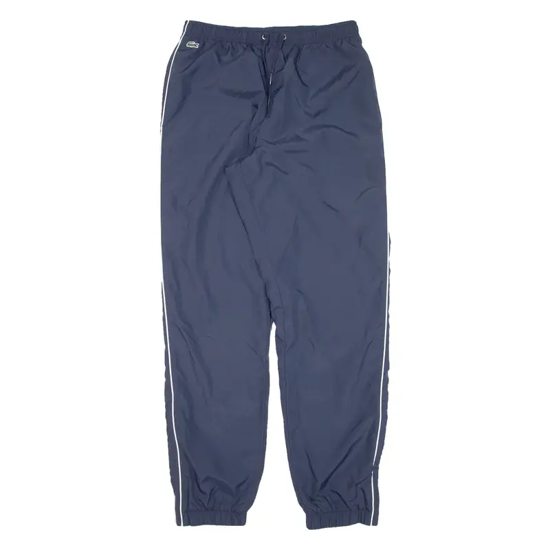 LACOSTE Boys Track Pants Blue Tapered 16Y W26 L30