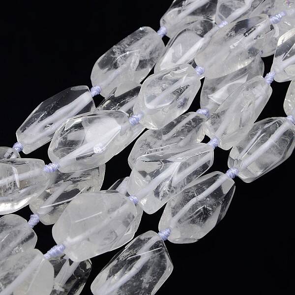 Natural Gemstone Quartz Crystal Beads Strands