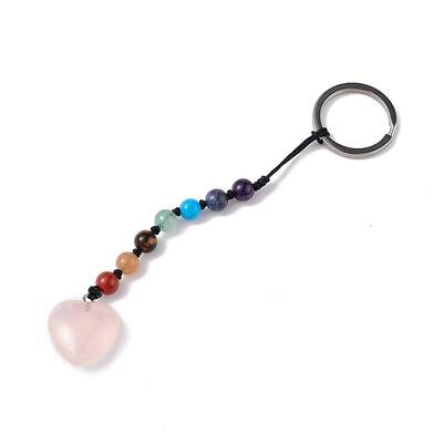 7 Chakra Gemstone Beads Keychain