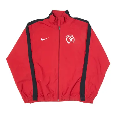 NIKE Riccall United Football Club Track Jacket Red Mens M
