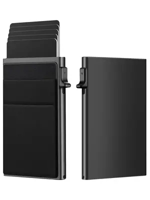 Men's Minimalist Casual Plain Slim Cardholder, Business Style Cardholder For Men, Portable Solid Multi-card Holder For Work &...