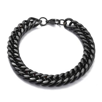 304 Stainless Steel Cuban Link Chain Bracelets