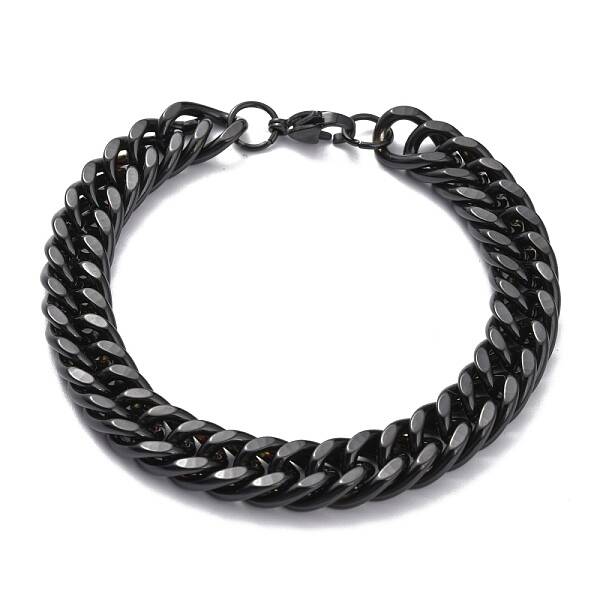 304 Stainless Steel Cuban Link Chain Bracelets