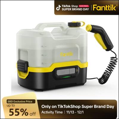 Fanttik NB8 Nano/NB8 Ultra Portable Spray Washer - Compact Waterproof 8L Detachable Tank with IPX5 Water Resistance, 260