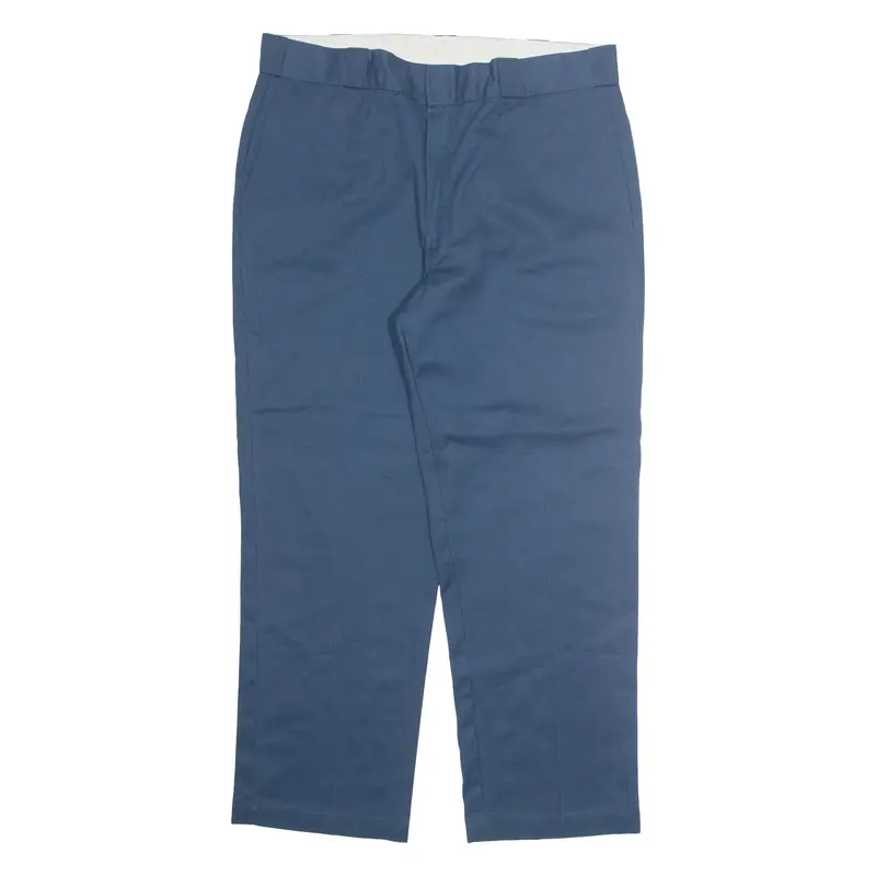 DICKIES Workwear Mens Trousers Blue Regular Straight W38 L30