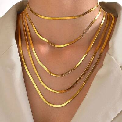 Stainless Steel Snake Chain Necklaces for Women