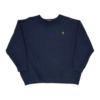 Polo By Ralph Lauren Sweatshirt - 3XL Navy Cotton