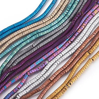 Electroplated Non-magnetic Synthetic Hematite Beads Strands