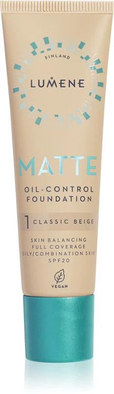 Lumene Matt Oil-Control Mattifying foundation SPF 20 color 1 Classic Beige 30 ml