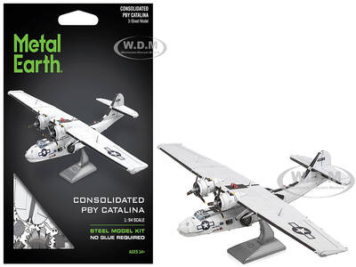Model Kit Consolidated PBY Catalina Amphibious Aircraft Miss Pick Up United States Army Air Forces (Moderate Difficulty) Stee...