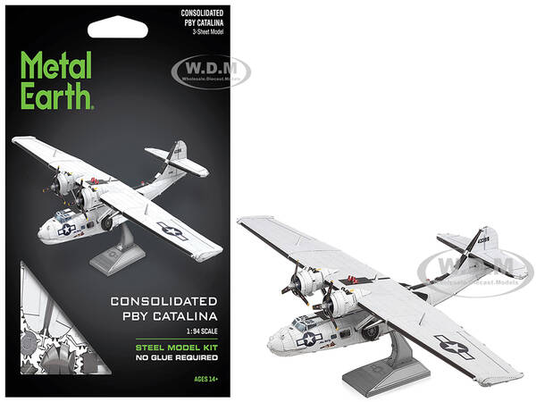 Model Kit Consolidated PBY Catalina Amphibious Aircraft Miss Pick Up United States Army Air Forces (Moderate Difficulty) Stee...