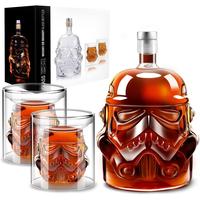 Creative Whiskey Decanter Set, 1 Set Whiskey Decanter with 2 Counts Glasses, Bar Utensils for Home Kitchen Party, Gift for Fr...