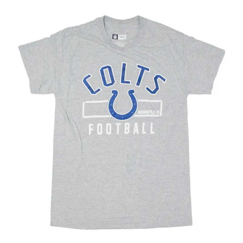NFL Indianapolis Colts Football USA T-Shirt Grey Short Sleeve Womens S