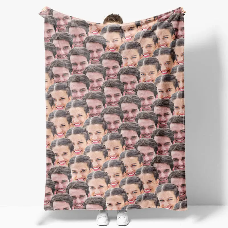 Aperturee Personalized Fun Regular Face Photo Blanket For Gift - Aperturee