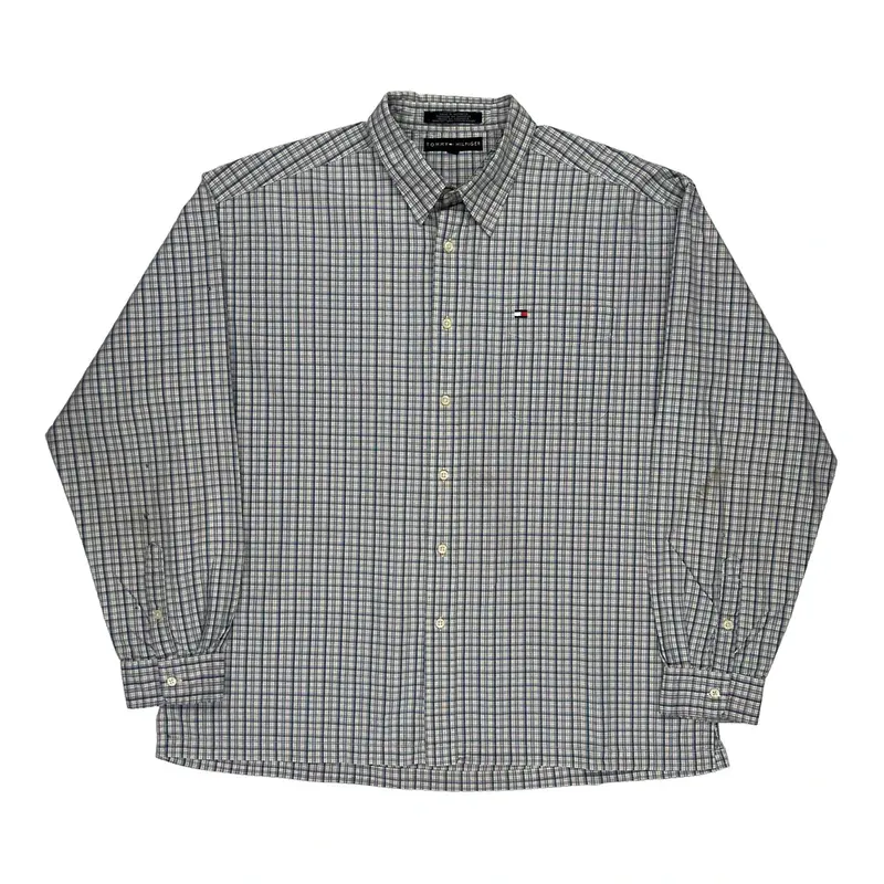 Tommy Hilfiger Checked Shirt - XL Blue Cotton | Size: x-large