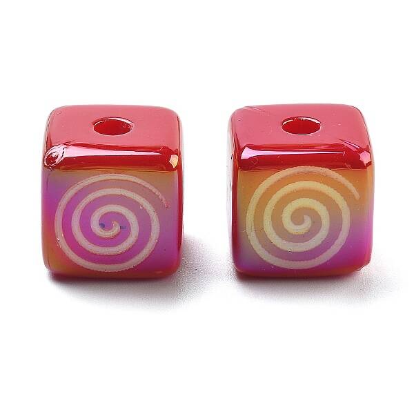 Christmas Theme UV Plating Acrylic Beads