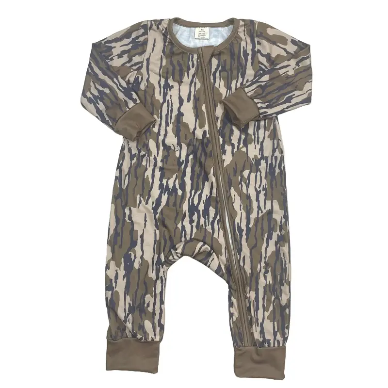 baby boy clothes brown camo romper zipper boy winter pajamas baby hunting clothes newborn baby stuff onesie zip romper