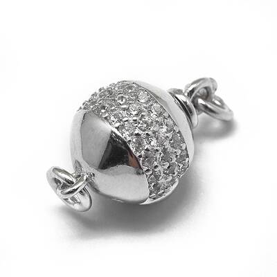 Anti-Tarnish Rhodium Plated 925 Sterling Silver Box Clasps