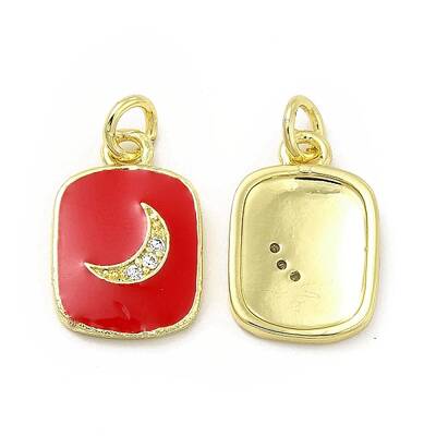 Brass Micro Pave Cubic Zirconia Pendants