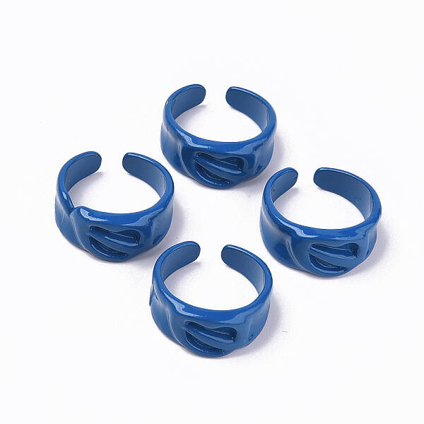 Spray Painted Alloy Cuff Rings