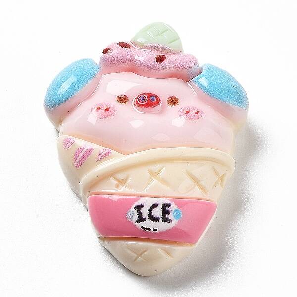 Pig Theme Opaque Resin Cabochons
