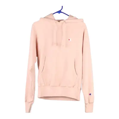 Champion Hoodie - Small Pink Cotton Blend