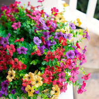 Artificial Flower (12pcs/set),UV Resistant ColorfuFake Flower, Decorative Bouquet for Home DecorGarden Party Wedding Decor fa...