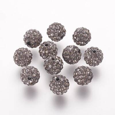 Polymer Clay Rhinestone Beads