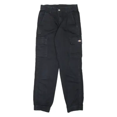 DICKIES Cargo Style Workwear Womens Trousers Black Regular Tapered W26 L29