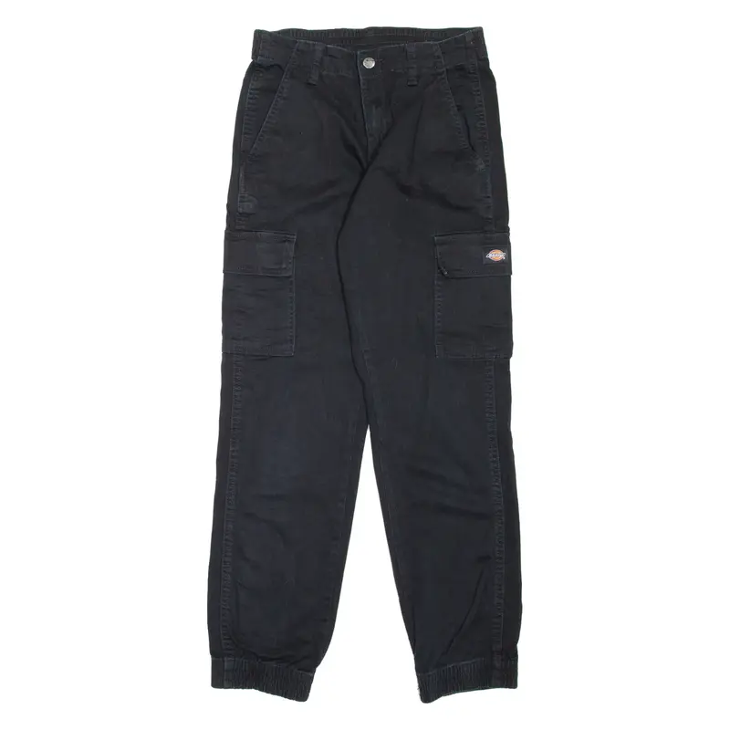 DICKIES Cargo Style Workwear Womens Trousers Black Regular Tapered W26 L29